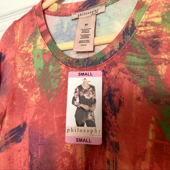 Philosophy Tunic Top Sunrise Brushstroke NWT - Picture 2 of 6